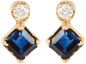 LOREN STEWART Diamond, sapphire & yellow-gold earrings