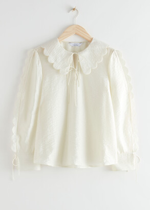 And other stories Wide Scallop Blouse