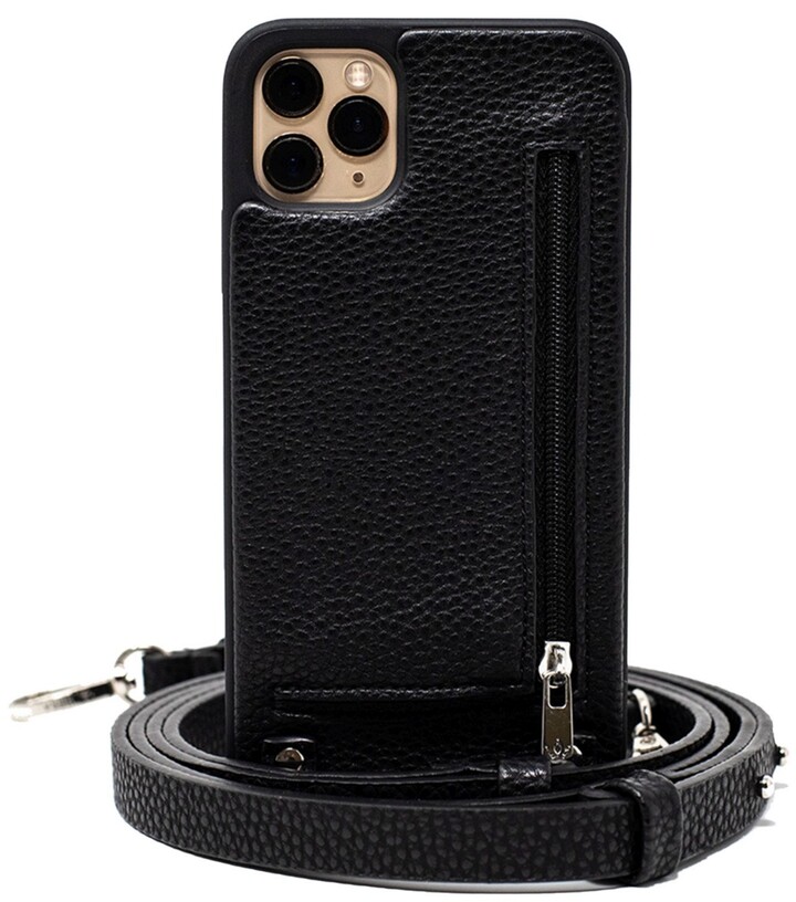 Luisaviaroma Women Accessories Phones Cases Miller Leather Phone Case W/ Strap 