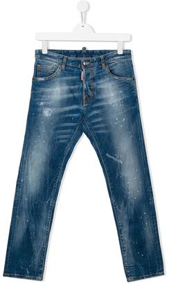 DSQUARED2 Kids bleach detail jeans