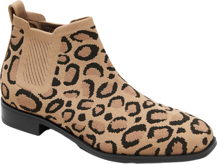 VIVAIA Square-Toe Water-Repellent Ankle Boots