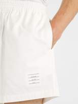 Thumbnail for your product : Thom Browne Cotton Twill Rugby Shorts - Mens - White