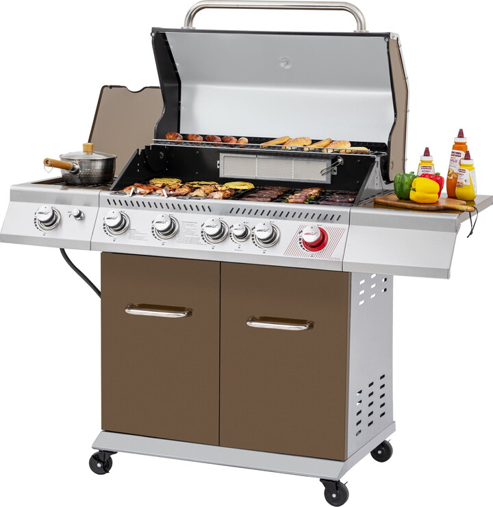 Royal Gourmet GA5403C 5-Burner BBQ Cabinet Style Gas Grill with Sear Burner, Rear Burner and Side Burner,Coffee