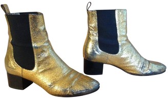 Noten Gold Leather Ankle boots - ShopStyle