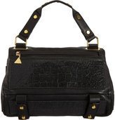 Thumbnail for your product : Golden Lane Croc-Stamped Small Duo Satchel