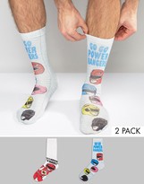 Thumbnail for your product : ASOS Socks With Power Ranger Design 2 Pack