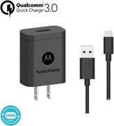 Thumbnail for your product : Motorola TurboPower 18 QC3.0 Charger with 3.3 Foot USB-A to USB-C Cable - Bulk Packaging