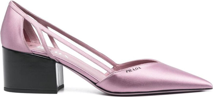 Prada Satin Cut-Out Pumps