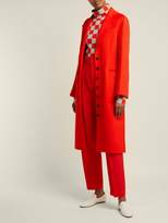 Thumbnail for your product : Jil Sander High Neck Checked Jersey Top - Womens - Red Multi