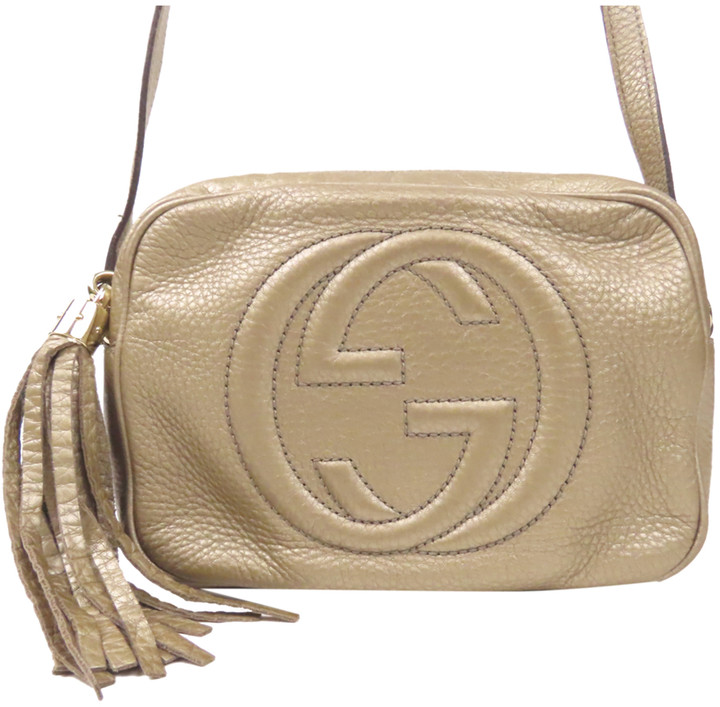 gold leather crossbody bag