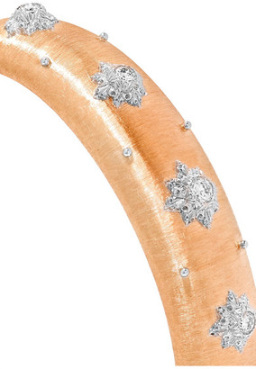 Buccellati Macri 18-karat Pink And White Gold Diamond Cuff