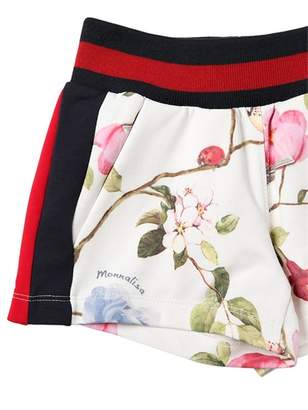 MonnaLisa Floral Print Light Cotton Shorts