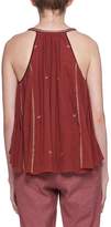 Thumbnail for your product : Etoile Isabel Marant Mysen Sleeveless Cotton Blouse with Embroidery Trim