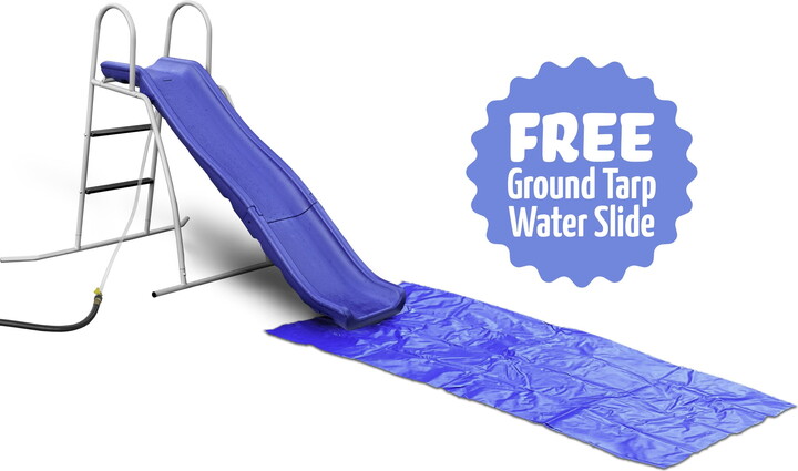 XDP Recreation 6' Water Wave Slide with Ground Tarp, and Built-in Adjustable Water Sprinkler