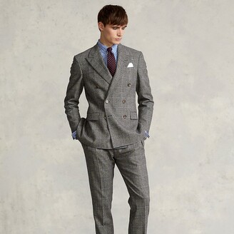 polo plaid wool twill trouser