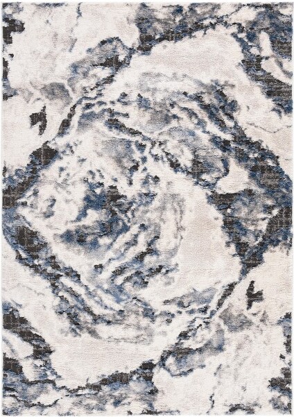 Safavieh PetraPTA104PowerLoomedIndoorAccentRug-4'x6'-Ivory/Blue
