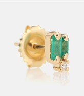 Thumbnail for your product : Suzanne Kalan Fireworks 18kt gold earrings with emeralds and diamonds