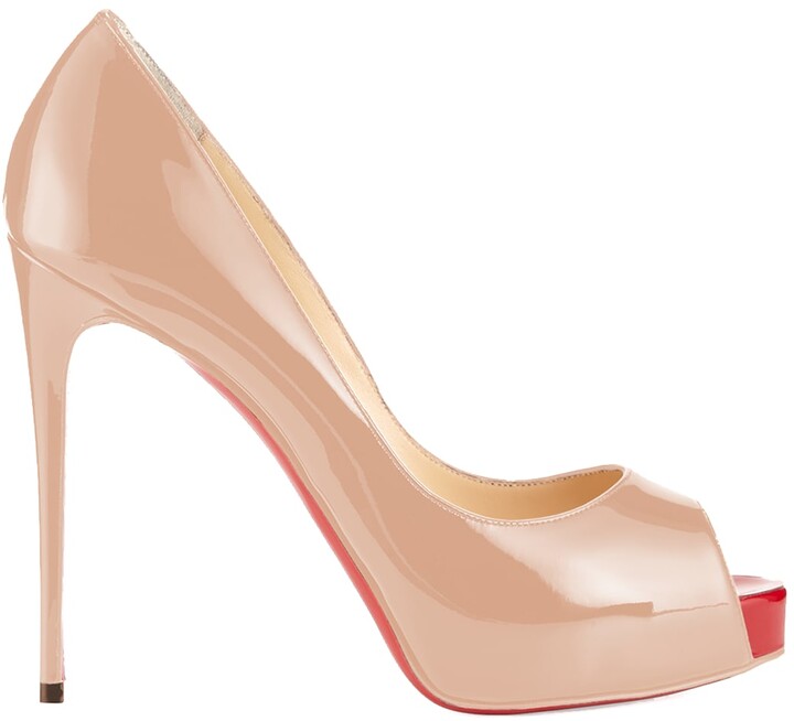 Nude Patent Leather Peep Toe Stiletto Heel T Strap Pumps for Dancing club,  Music festival | FSJ