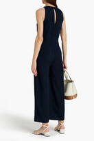 Thumbnail for your product : Joie Cutout cotton and linen-blend twill wide-leg jumpsuit