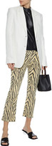 Thumbnail for your product : Current/Elliott The Ruby Cropped Zebra-print Low-rise Slim-leg Jeans