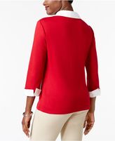 Thumbnail for your product : Karen Scott Cotton Layered-Look Top, Created for Macy's