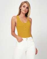 Thumbnail for your product : Forcast Women's Yellow Singlets - Alba Knit Rib Top