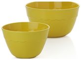 Thumbnail for your product : Crate & Barrel Set of 2 Yellow Scalloped Mixing Bowls