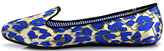 Thumbnail for your product : Charles Philip Sheila Leopard - Blue Satin Leopard Printed Loafer
