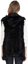 Thumbnail for your product : 525 America Hoodie Rabbit Fur Vest