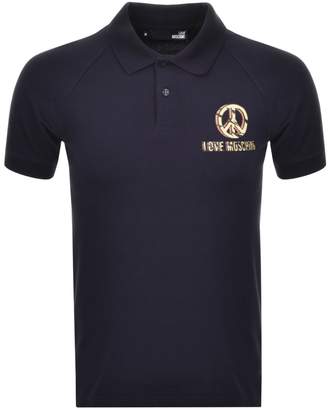 Love Moschino Short Sleeve Polo T Shirt Navy