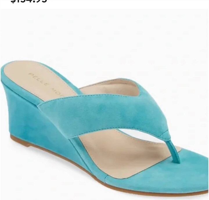 Pelle Moda Women's Abi Wedge Sandal In Aqua