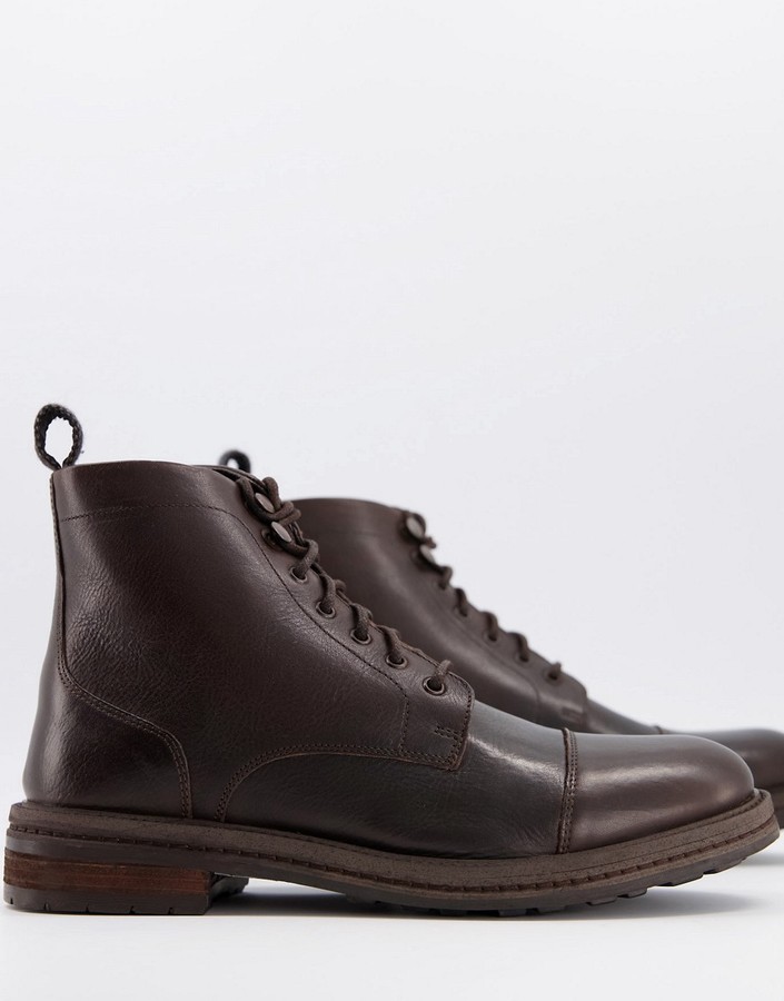 Details about  / Handmade Men/'s Leather Genuine Brown Lace Up Marching Oxford Toe Cap Boots-922