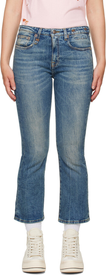 R 13 Blue Kick Fit Jeans