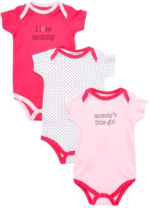 Luvable Friends Pink 'I Love Mommy' Bodysuit Set - Infant