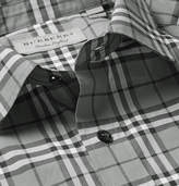 Thumbnail for your product : Burberry Checked Cotton-Poplin Shirt - Men - Gray