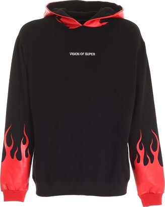Vision Of Super Hoodie Red Flames - ShopStyle
