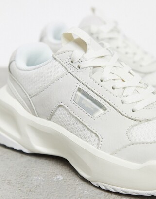 Lacoste Ace Lift chunky overlay sneakers in off white mix - ShopStyle