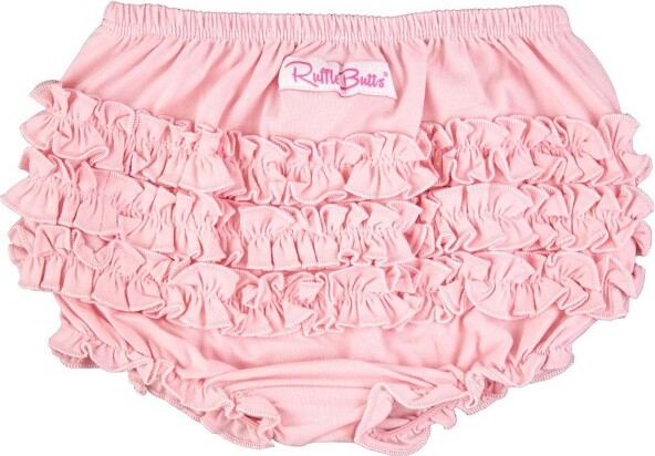 RuffleButts RuffleButtsBaby/ToddlerKnitRuffleButtBloomer-Pink,2T/3T