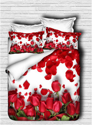 Asir Group INC Markiewicz Red/Green/White Microfiber Reversible 3 Piece Duvet Cover Set