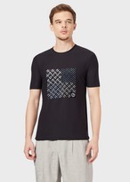 Thumbnail for your product : Giorgio Armani T-Shirt With Flocked Chevron Decoration