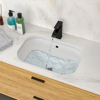 ZEZEMAOYI 22\ X 15\ X 8.3\ Ceramic Undermount Bathroom Sink With Overflow