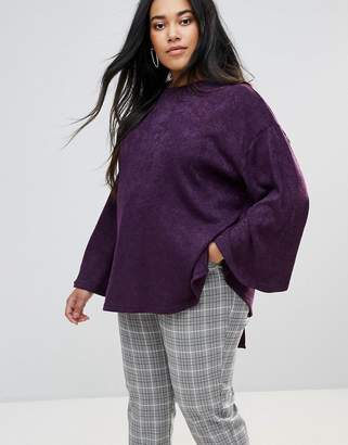 Unique 21 Hero Plus Tie Back Jumper With Fluted Sleeves