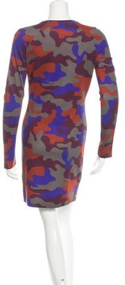 Christopher Kane Camouflage Long Sleeve Dress
