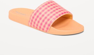 Old Navy Printed Faux-Leather Pool Slide Sandals for Girls