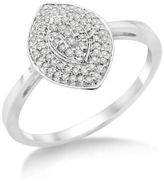 N. Miore Diamond Ring, 9ct White Gold, Diamond Ring, 0.20 carat Diamond Weight, Size N, SH018RO
