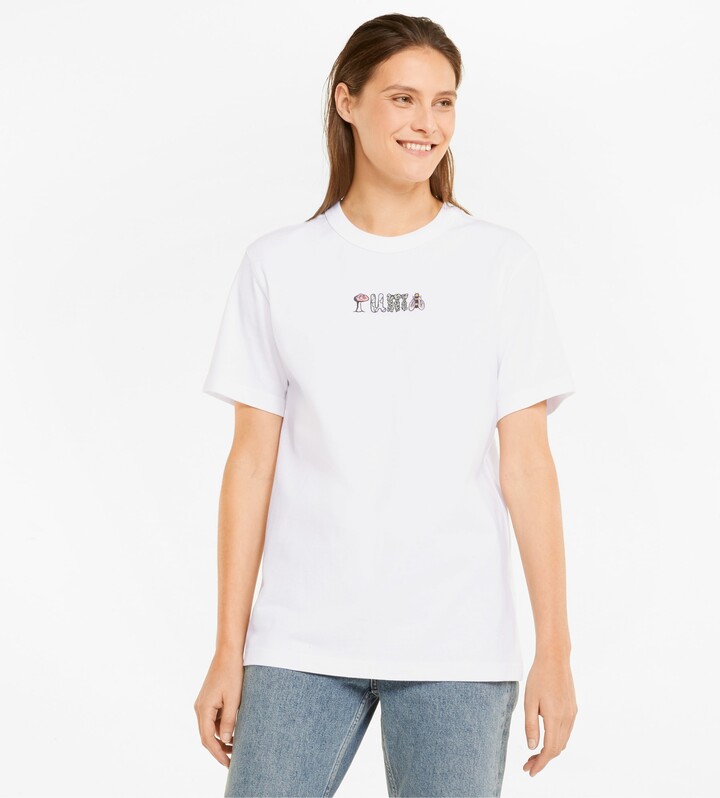 Puma Downtown Relaxed Graphic Women's Tee - ShopStyle Activewear Tops