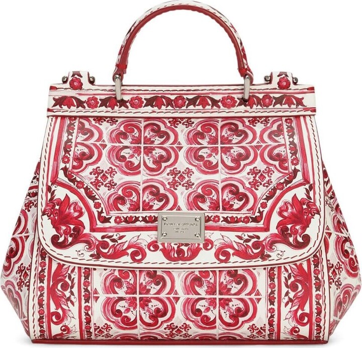 Dolce & Gabbana Girls Patent Leather Sicily Bag (14cm) Girls Kids One Size Red Satin by Childrensalon