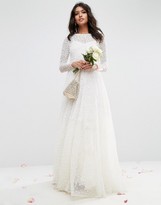 Thumbnail for your product : ASOS BRIDAL Embellished Long Sleeve Maxi Dress