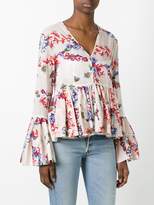Thumbnail for your product : MSGM floral print ruffled blouse