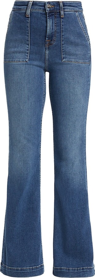 Crosby Patch Pocket Flare Jeans